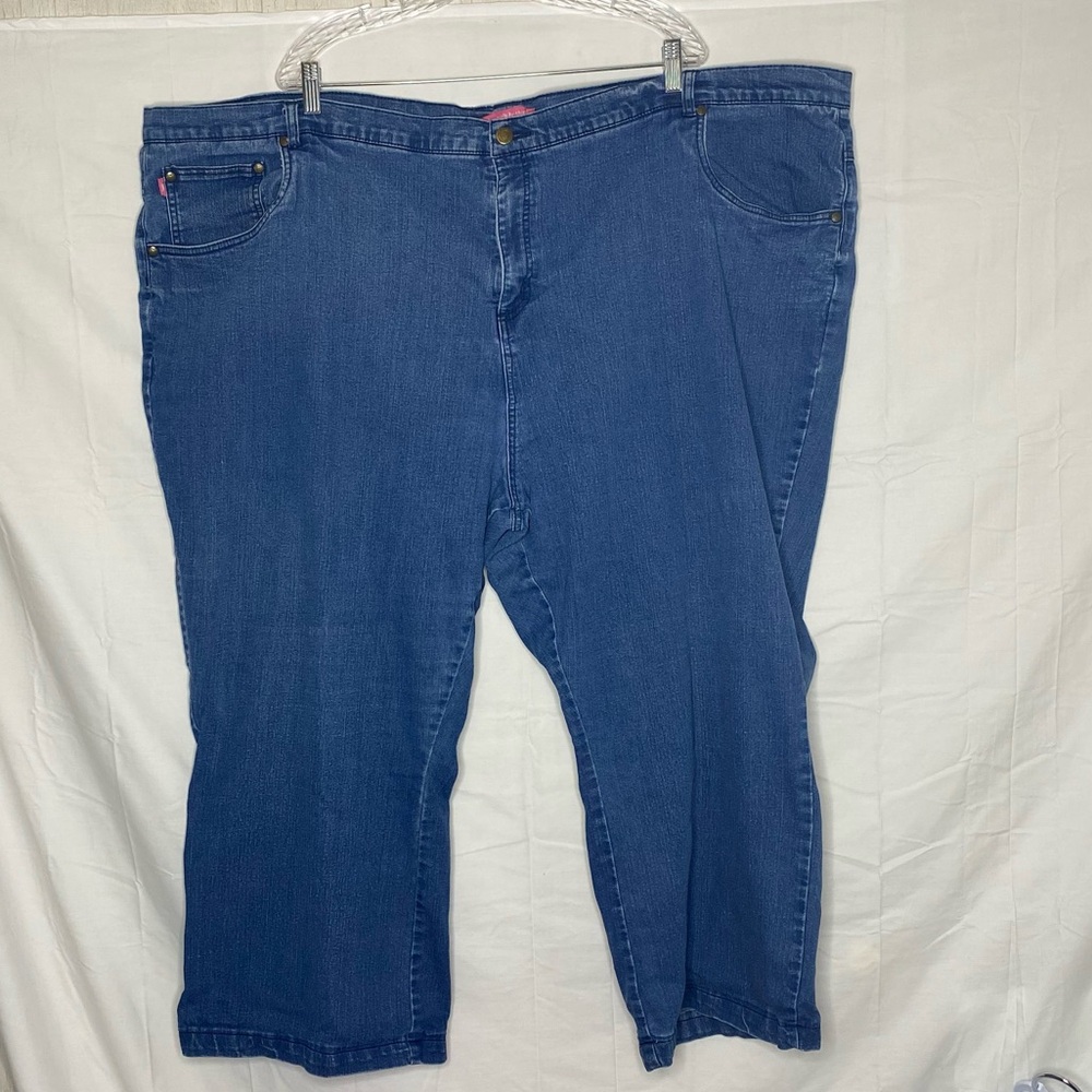Woman Within Classic Blue Straight Leg Jeans